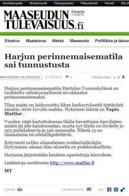 Maaseudun Tulevaisuuden uutinen